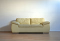 beige leather 2-seat sofa