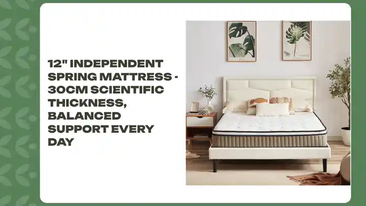 12" Independent Spring Mattress - 30cm Scientific Thickness, Balanced Support Every Day by@Outfy